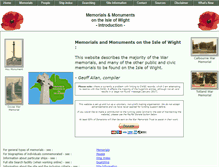 Tablet Screenshot of isle-of-wight-memorials.org.uk
